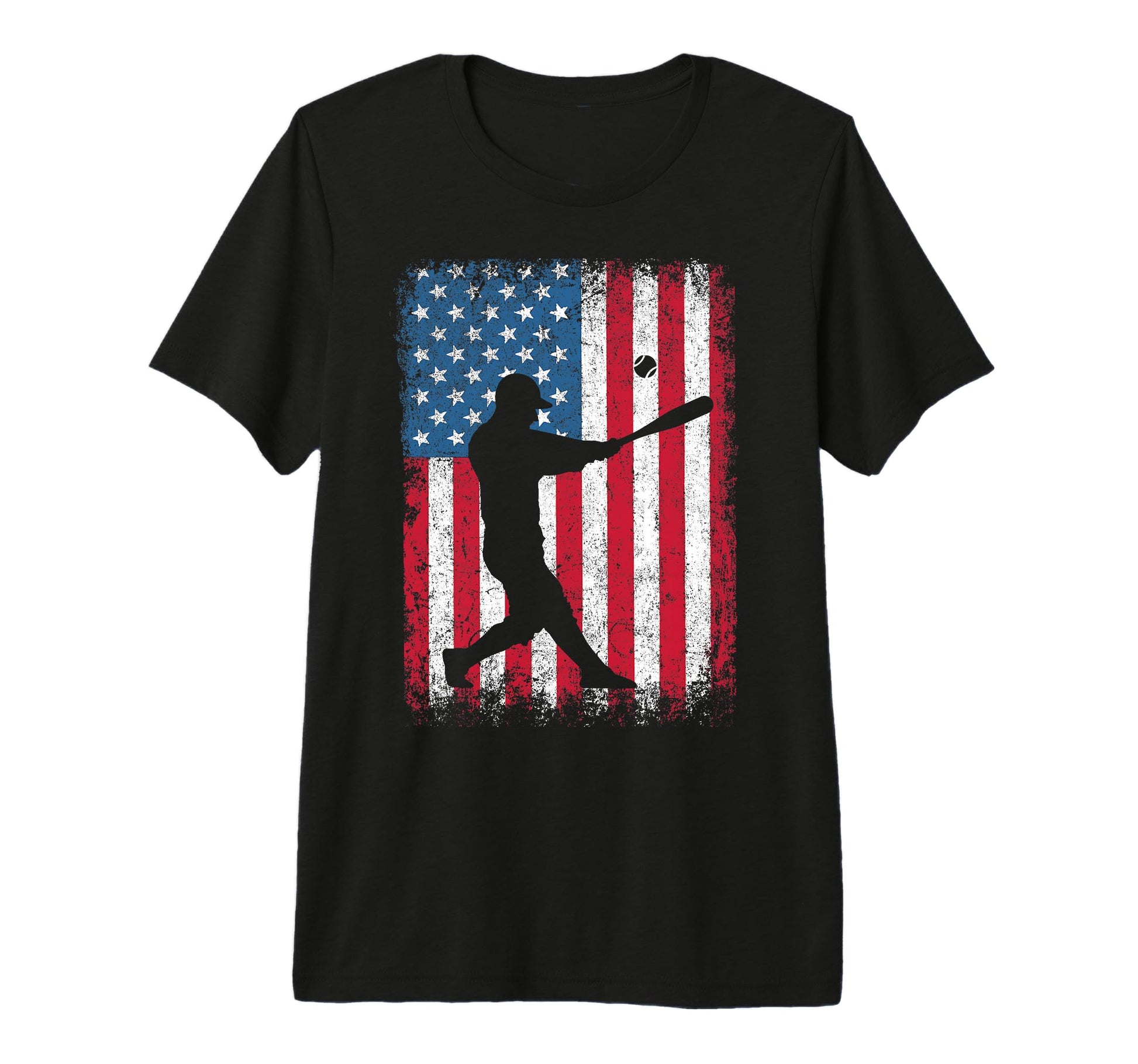 American Flag Baseball Flag Dad Mom Tri T-Shirt - Unique Graphic Unisex - T-Shirt, Sweatshirt, Hoodie