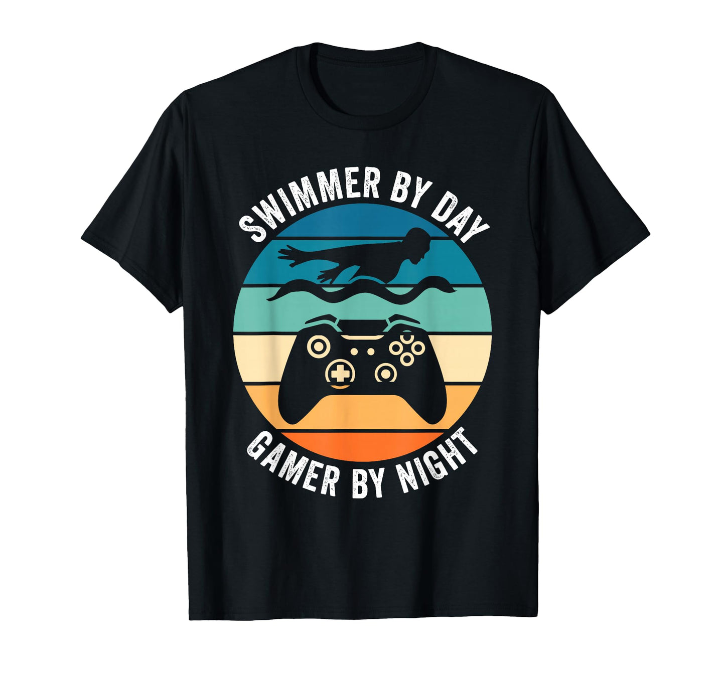 Swimmer Day Gamer Night Swimming T-Shirt - Minimalist Print for Adults - T-Shirt, Sweatshirt, Hoodie