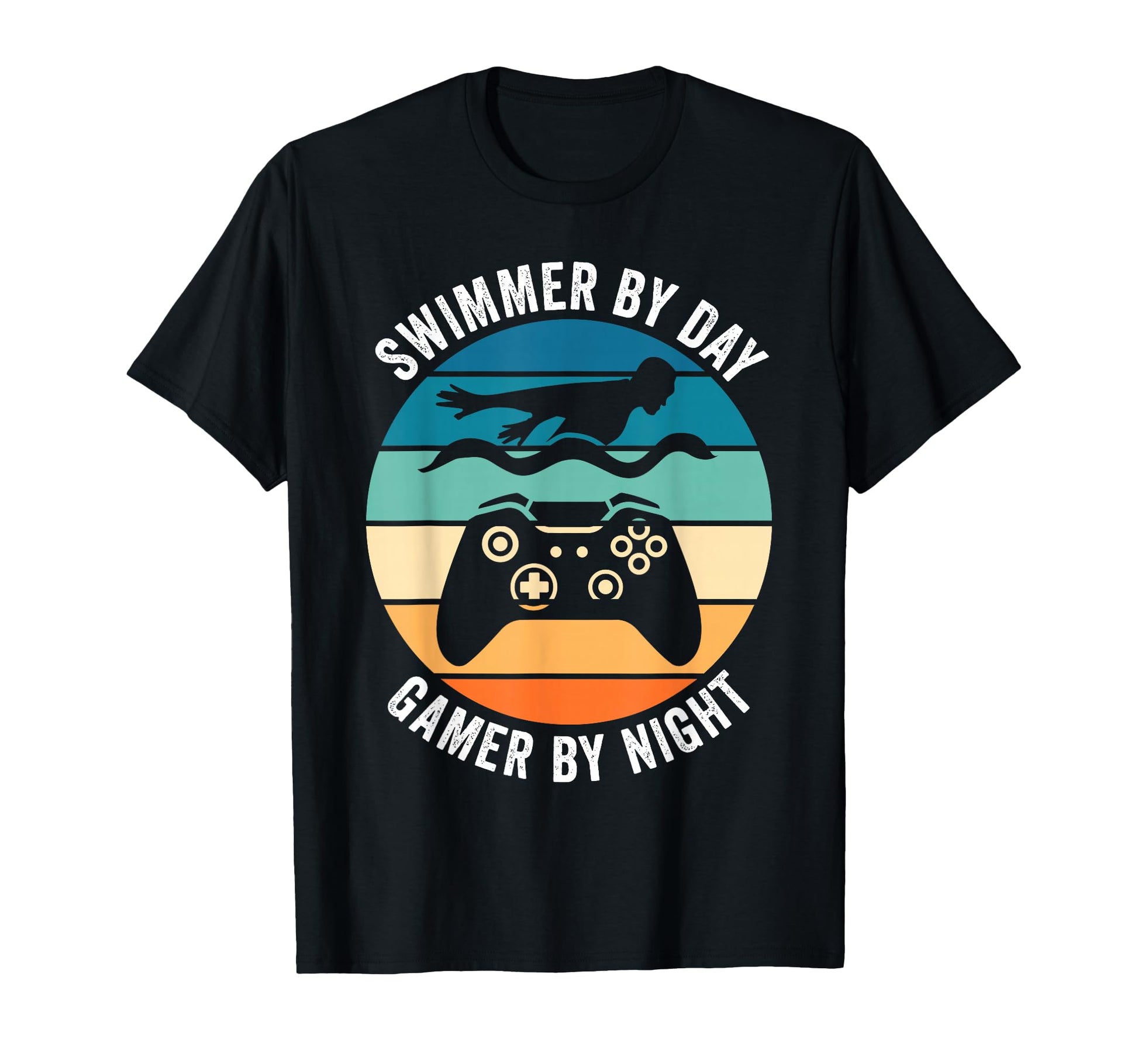 Swimmer Day Gamer Night Swimming T-Shirt - Minimalist Print for Adults - T-Shirt, Sweatshirt, Hoodie
