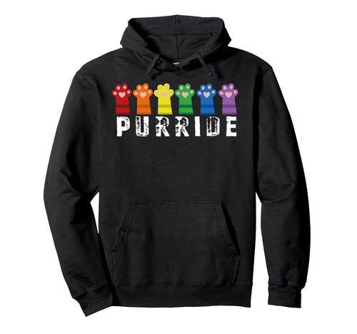 Pride Cat Purride Gay Lgbtq Hoodie - Casual Everyday Wear for Adults - T-Shirt, Sweatshirt, Hoodie