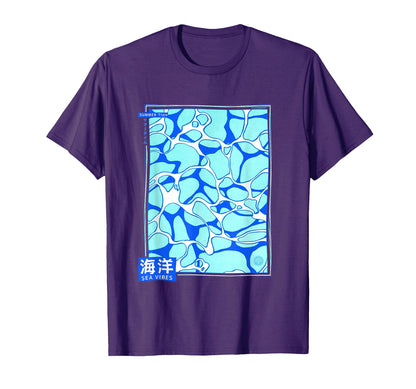 Japanese Anime Sea 90S Vaporwave T-Shirt - Custom Art Print for Adults - T-Shirt, Sweatshirt, Hoodie