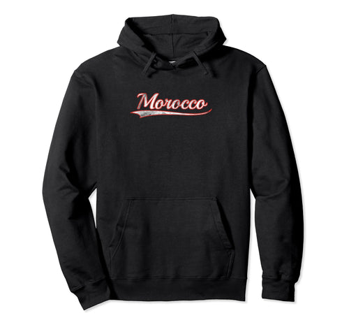 Morocco Varsity Distressed Throwback Hoodie - Aesthetic Graphic for Adults - T-Shirt, Sweatshirt, Hoodie
