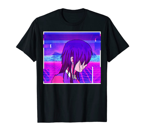 Emo Anime Sad Vaporwave T-Shirt - Casual Everyday Wear for Adults - T-Shirt, Sweatshirt, Hoodie