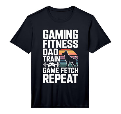 Mens Gaming Fitness Dad Train Game T-Shirt - Minimalist Print Men Women - T-Shirt, Sweatshirt, Hoodie