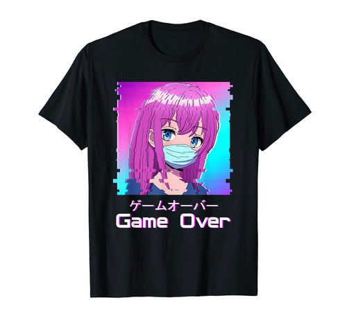 Game Over Anime Japanese Aesthetic T-Shirt - Unique Graphic for Adults - T-Shirt, Sweatshirt, Hoodie