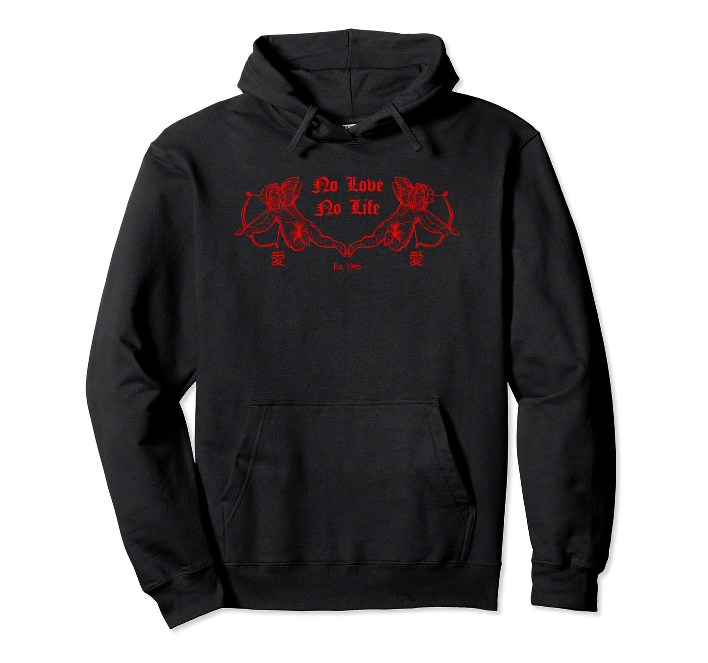 Amor Kanji Aesthetic E Sad Angel Grunge Hoodie - Novelty Apparel Men Women - T-Shirt, Sweatshirt, Hoodie