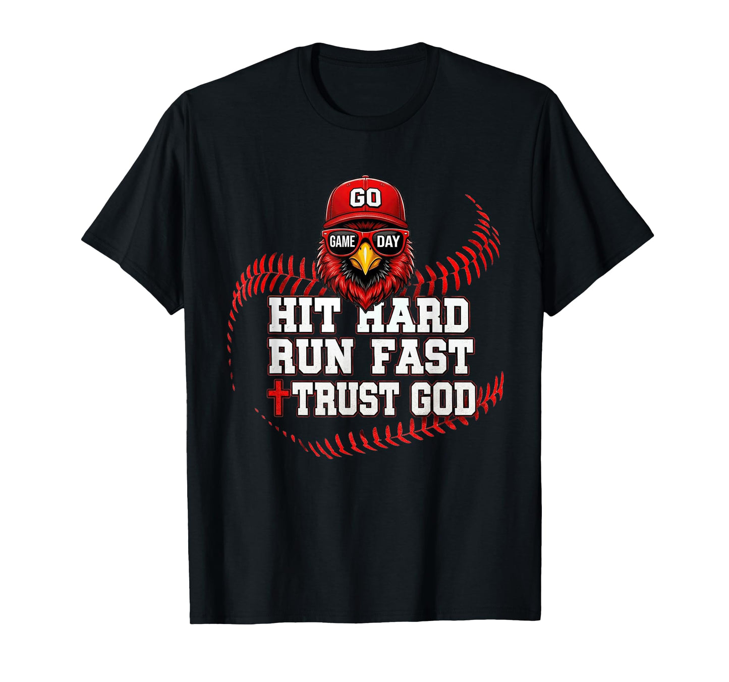 Hit Hard Run Fast Trust God T-Shirt - Aesthetic Graphic for Adults - T-Shirt, Sweatshirt, Hoodie