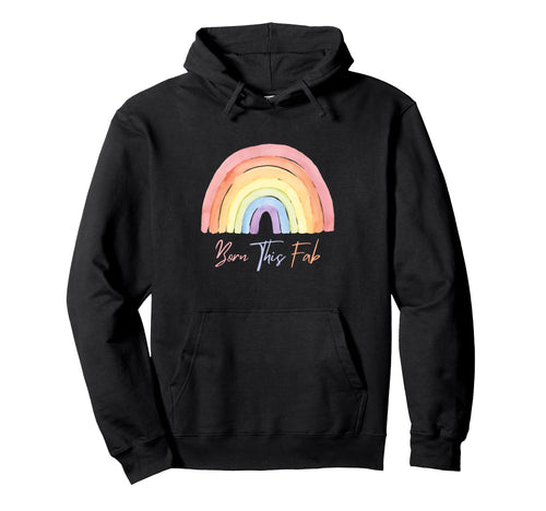Watercolor Rainbow Pride Month Born Hoodie - Aesthetic Graphic Men Women - T-Shirt, Sweatshirt, Hoodie