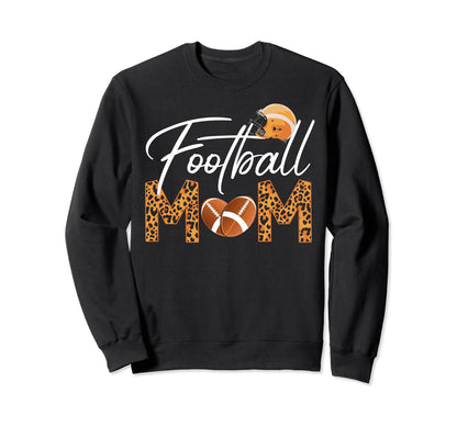 American Football Mom Leopard Sweatshirt - Novelty Apparel for Adults - T-Shirt, Sweatshirt, Hoodie
