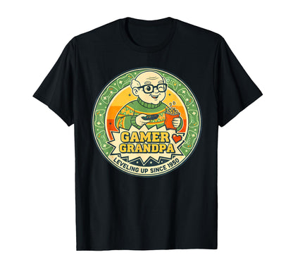 Funny Gamer Grandpa Gift Dad Daddy T-Shirt - Custom Art Print Unisex - T-Shirt, Sweatshirt, Hoodie
