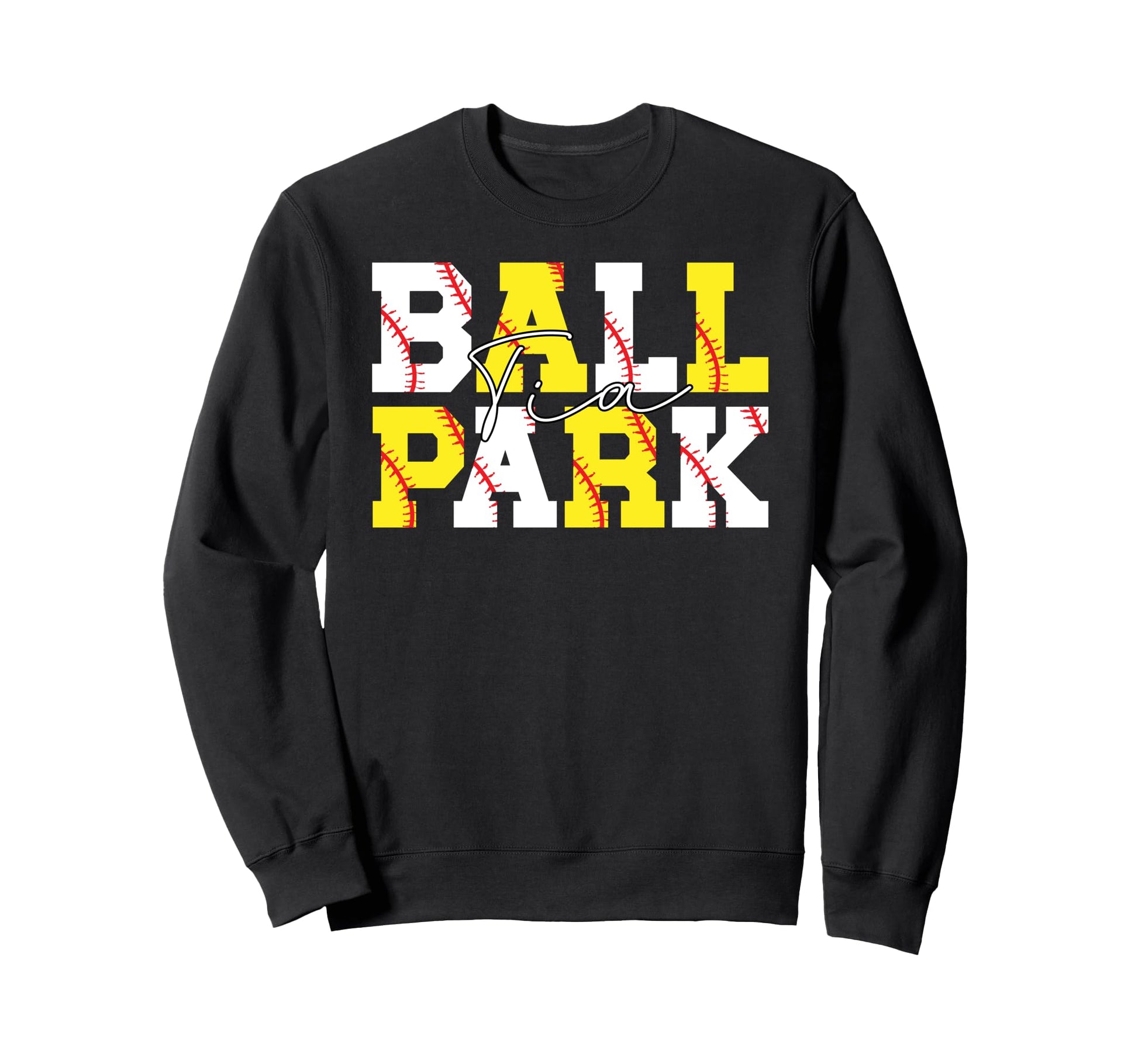 Ballpark Tia Aunt Softball Sweatshirt - Casual Everyday Wear for Adults - T-Shirt, Sweatshirt, Hoodie