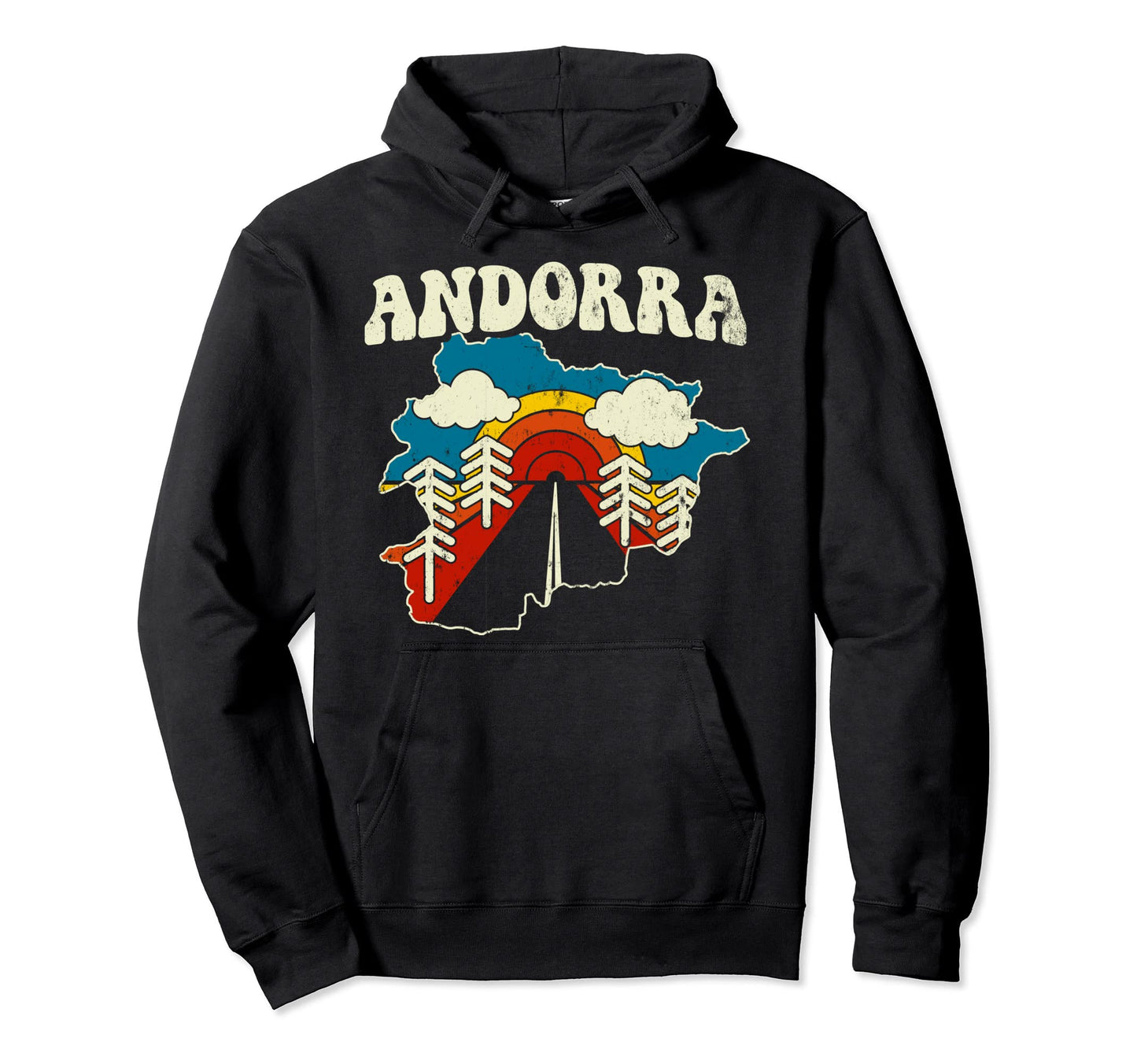 Andorra Andorran Country Europe Hoodie - Custom Art Print Men Women - T-Shirt, Sweatshirt, Hoodie