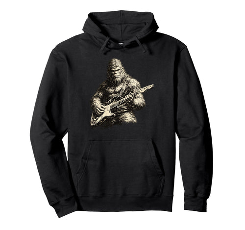 Bigfoot Guitar Dad Funny Fathers Hoodie - Casual Everyday Wear Men Women - T-Shirt, Sweatshirt, Hoodie