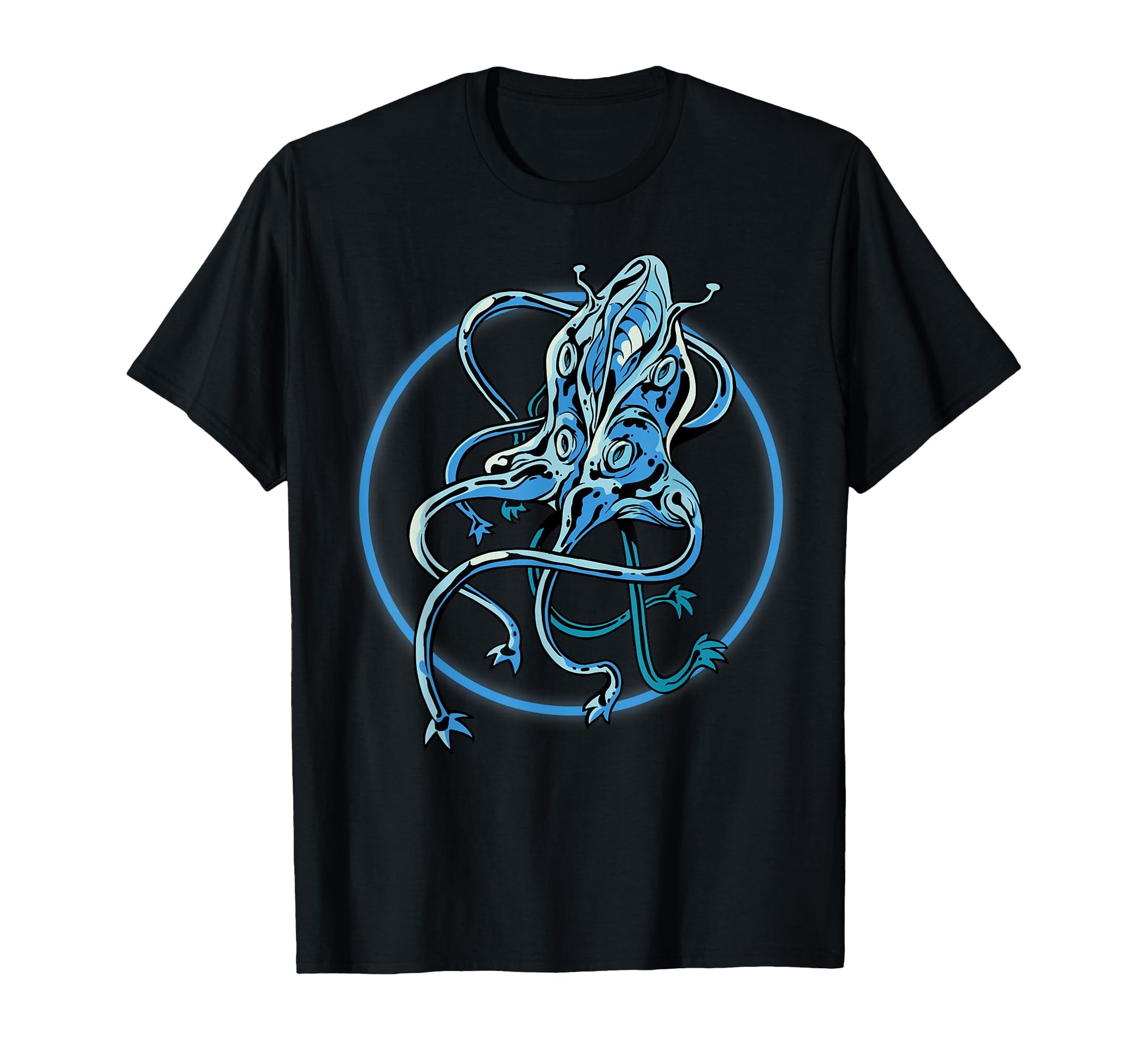 Anime Alien Octopus Japanese Aesthetics T-Shirt - Custom Art Print Unisex - T-Shirt, Sweatshirt, Hoodie