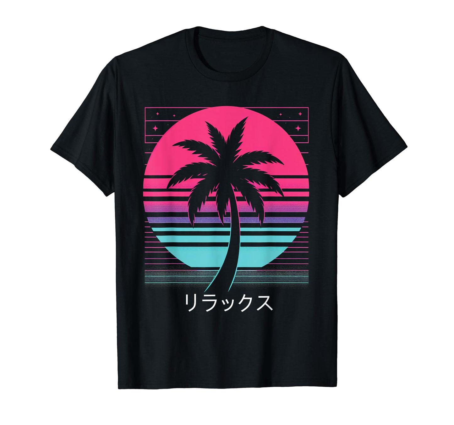 Palm Tree Vaporwave Aesthetic Japanese T-Shirt - Streetwear Style Unisex - T-Shirt, Sweatshirt, Hoodie