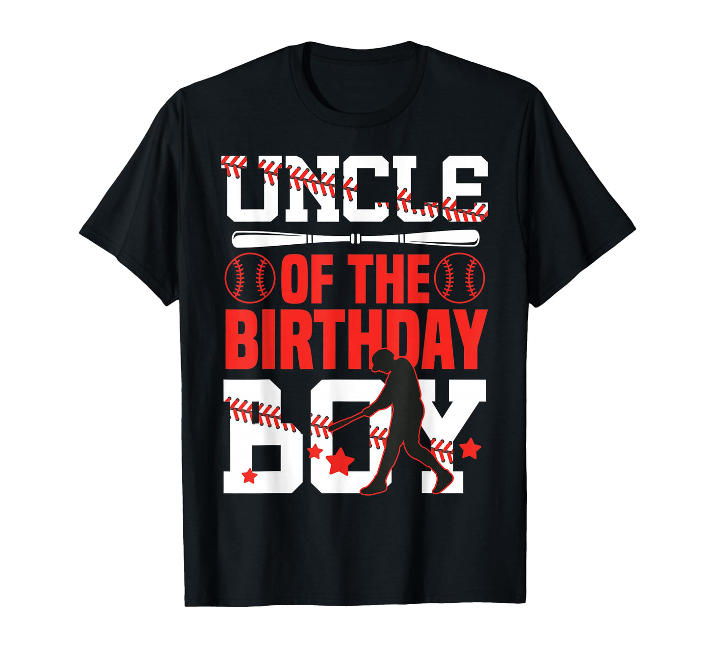 Uncle Birthday Baseball Bat Ball Family T-Shirt - Unique Graphic Unisex - T-Shirt, Sweatshirt, Hoodie