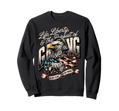 Proud Usa Gaming American Gamer Sweatshirt - Novelty Apparel Men Women - T-Shirt, Sweatshirt, Hoodie