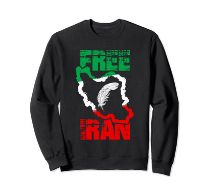 Free Iran Persian Freedom Love Peace Sweatshirt - Minimalist Print Unisex - T-Shirt, Sweatshirt, Hoodie
