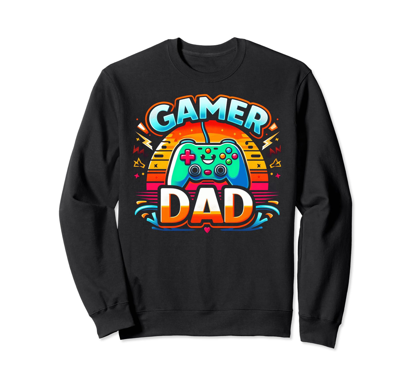 Gamer Dad Game Controller Gaming Sweatshirt - Streetwear Style Men Women - T-Shirt, Sweatshirt, Hoodie