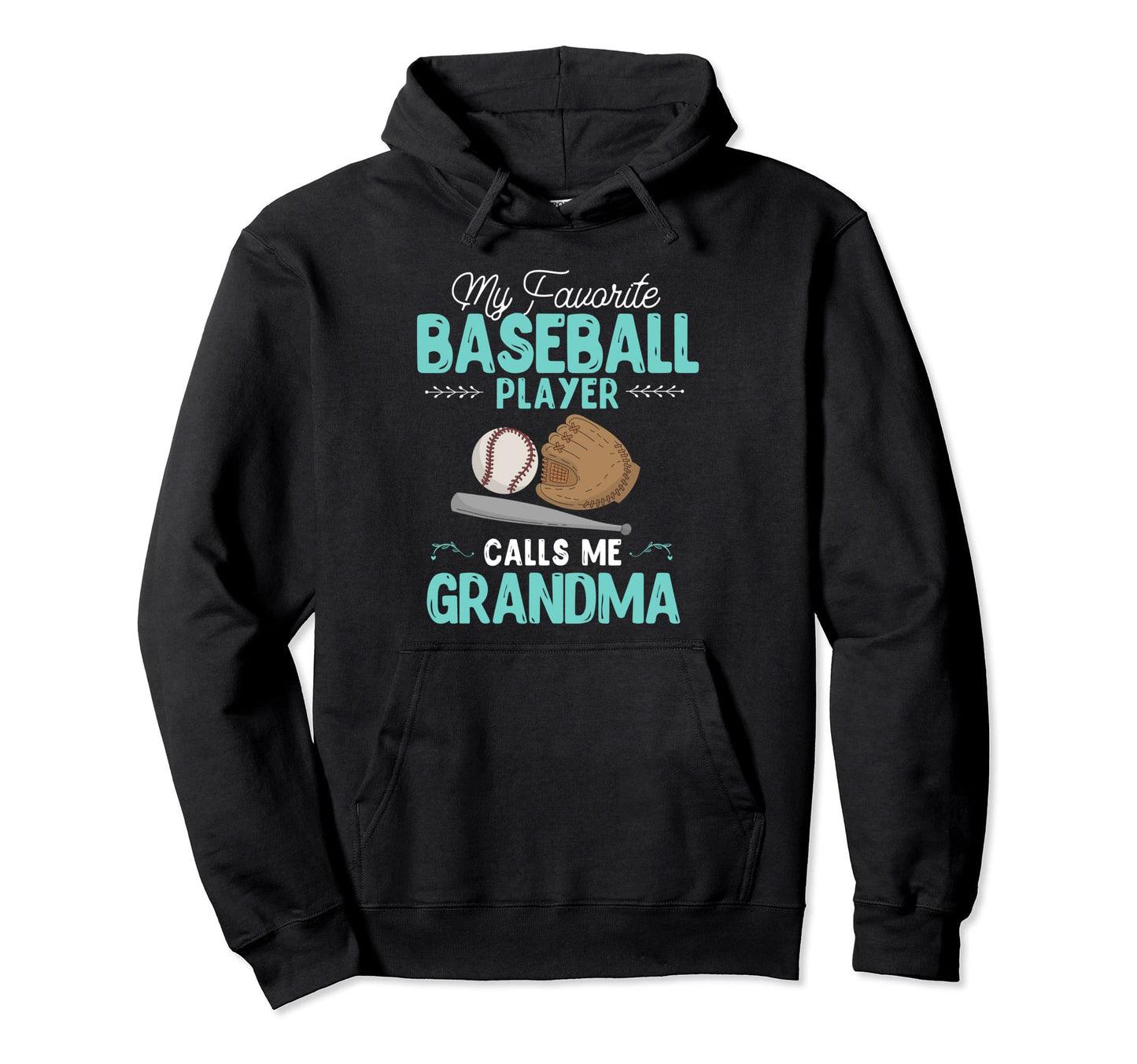 Baseball Player Grandma Granny Hoodie - Minimalist Print for Adults - T-Shirt, Sweatshirt, Hoodie