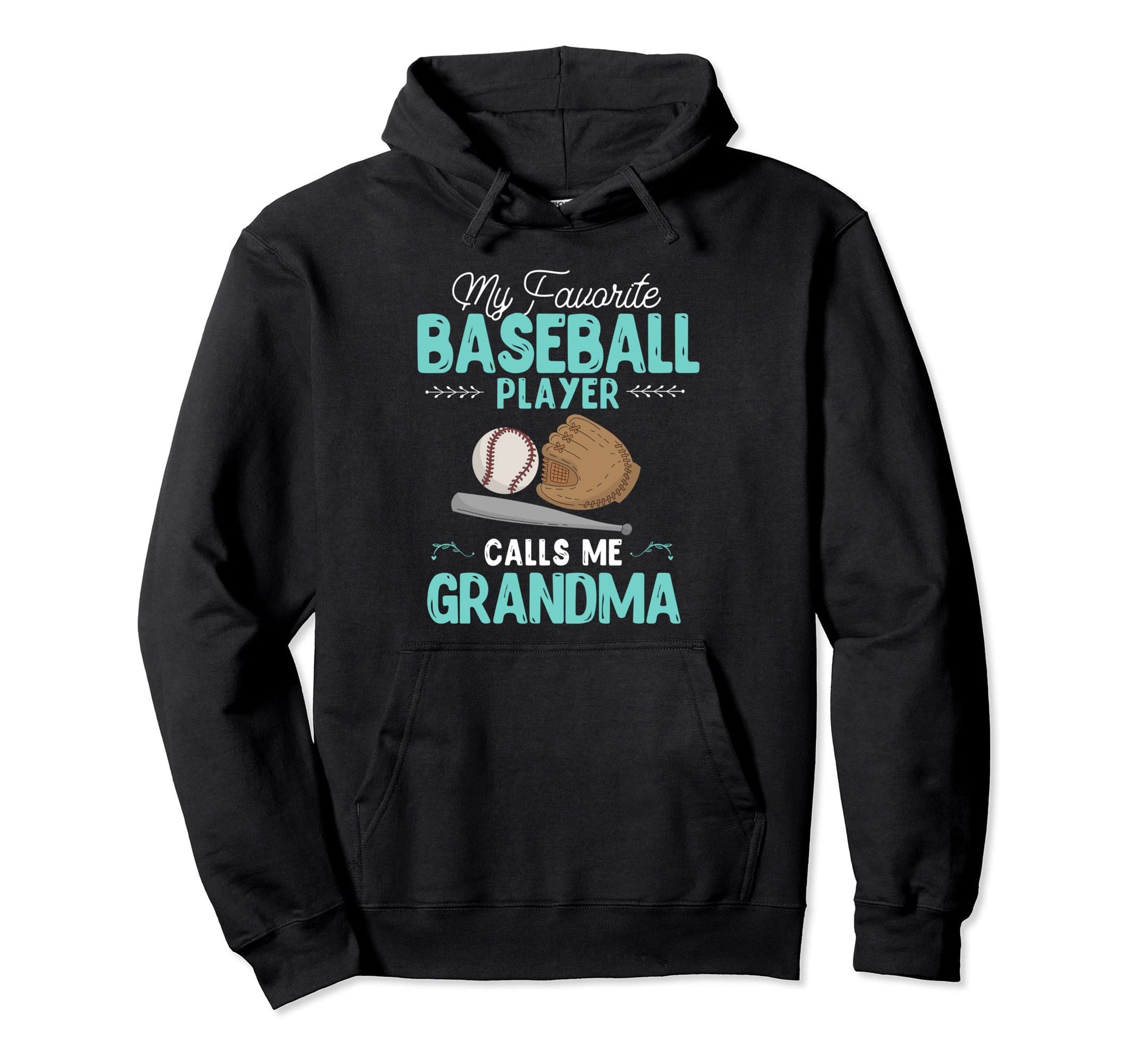 Baseball Player Grandma Granny Hoodie - Minimalist Print for Adults - T-Shirt, Sweatshirt, Hoodie