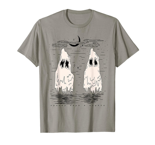 Ghost Halloween Autumn Aesthetic T-Shirt - Custom Art Print for Adults - T-Shirt, Sweatshirt, Hoodie