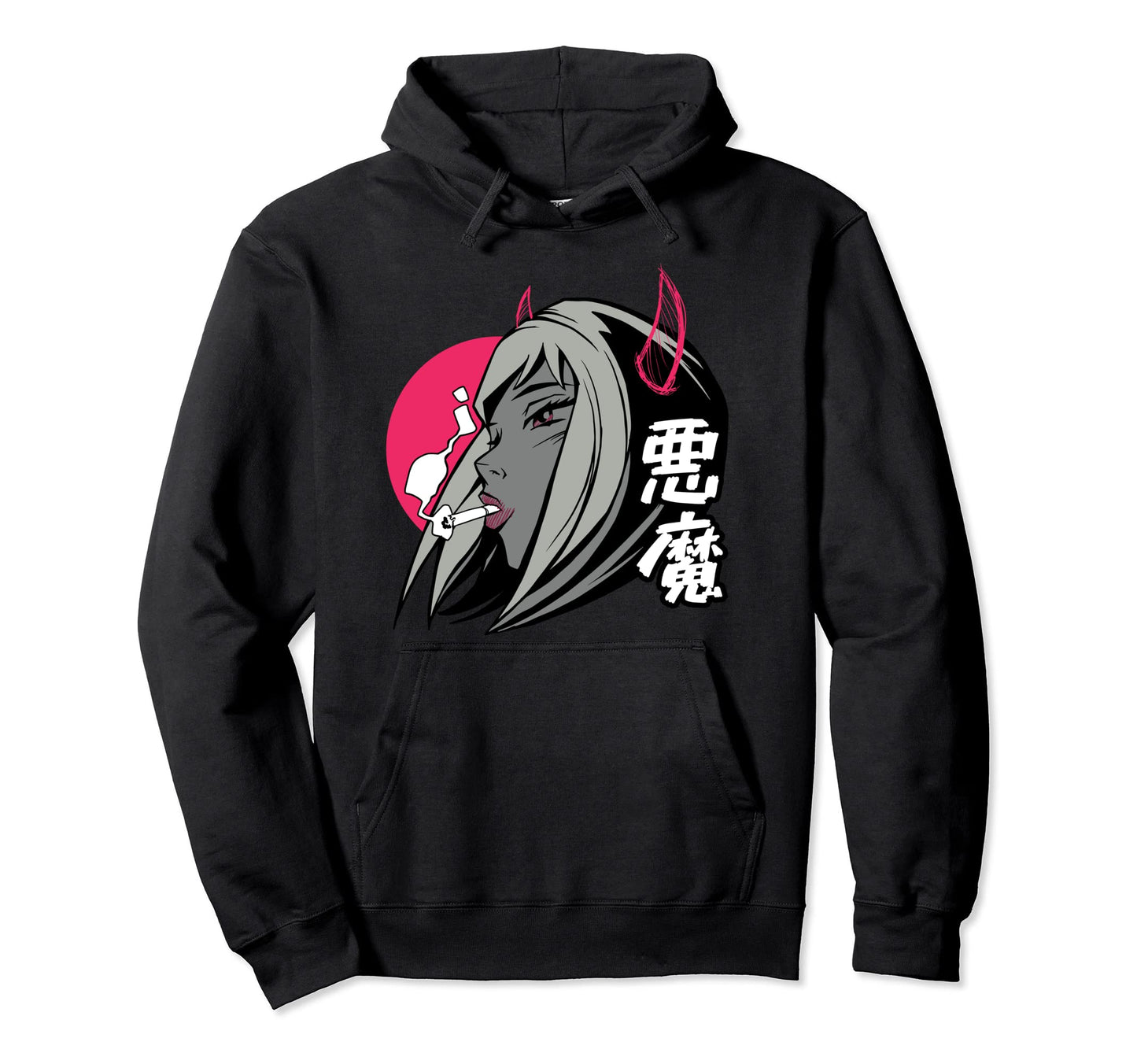 Demon Anime Smoking Japanese Cigarettes Hoodie - Novelty Apparel Men Women - T-Shirt, Sweatshirt, Hoodie