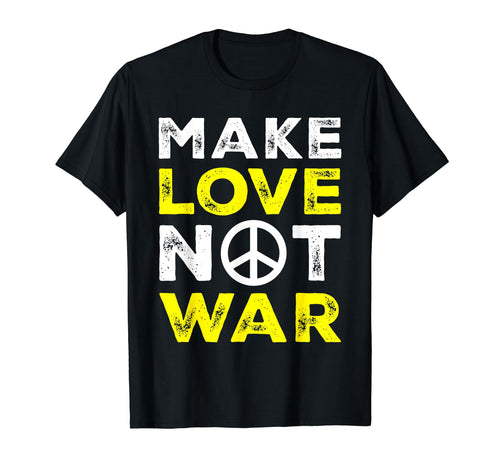 Make Love Not War Peace Peaceful T-Shirt - Custom Art Print for Adults - T-Shirt, Sweatshirt, Hoodie