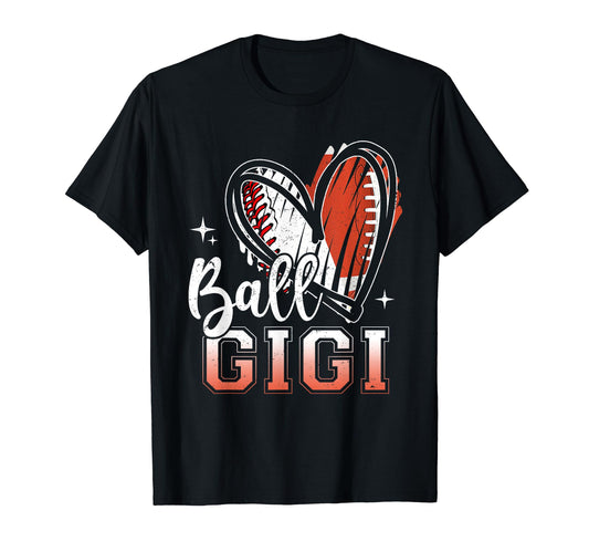 Ball Gigi Baseball Football Grandma T-Shirt - Aesthetic Graphic for Adults - T-Shirt, Sweatshirt, Hoodie