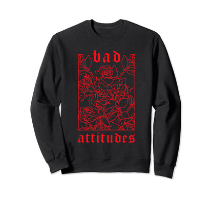 E And E Bad Attitudes Gothic Red Sweatshirt - Trendy Graphic Men Women - T-Shirt, Sweatshirt, Hoodie