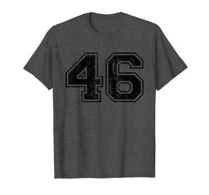 Number 46 Varsity Distressed Sport T-Shirt - Aesthetic Graphic for Adults - T-Shirt, Sweatshirt, Hoodie