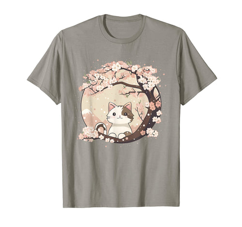 Cat Japanese Aesthetic Vaporwave T-Shirt - Minimalist Print Men Women - T-Shirt, Sweatshirt, Hoodie