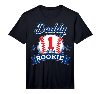 Mens Daddy Rookie 1St Birthday Baseball T-Shirt - Streetwear Style Unisex - T-Shirt, Sweatshirt, Hoodie
