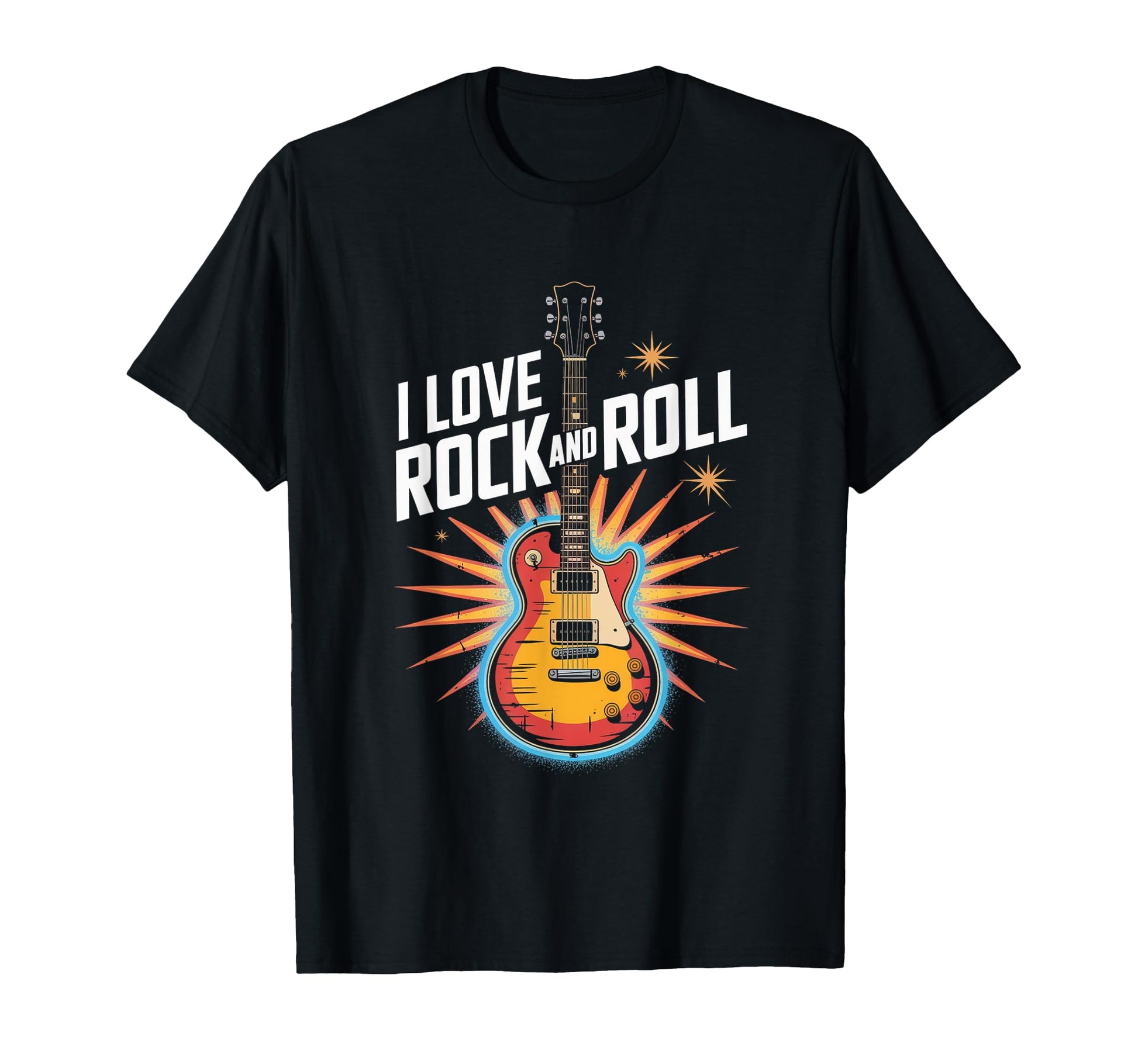 I Love Rock And Roll Guitar T-Shirt - Fun Novelty Design Men Women - T-Shirt, Sweatshirt, Hoodie