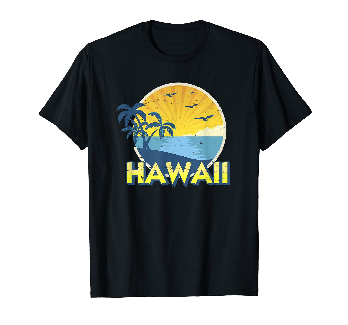 Hawaii Big Island Surfing 70S T-Shirt - Custom Art Print Men Women - T-Shirt, Sweatshirt, Hoodie