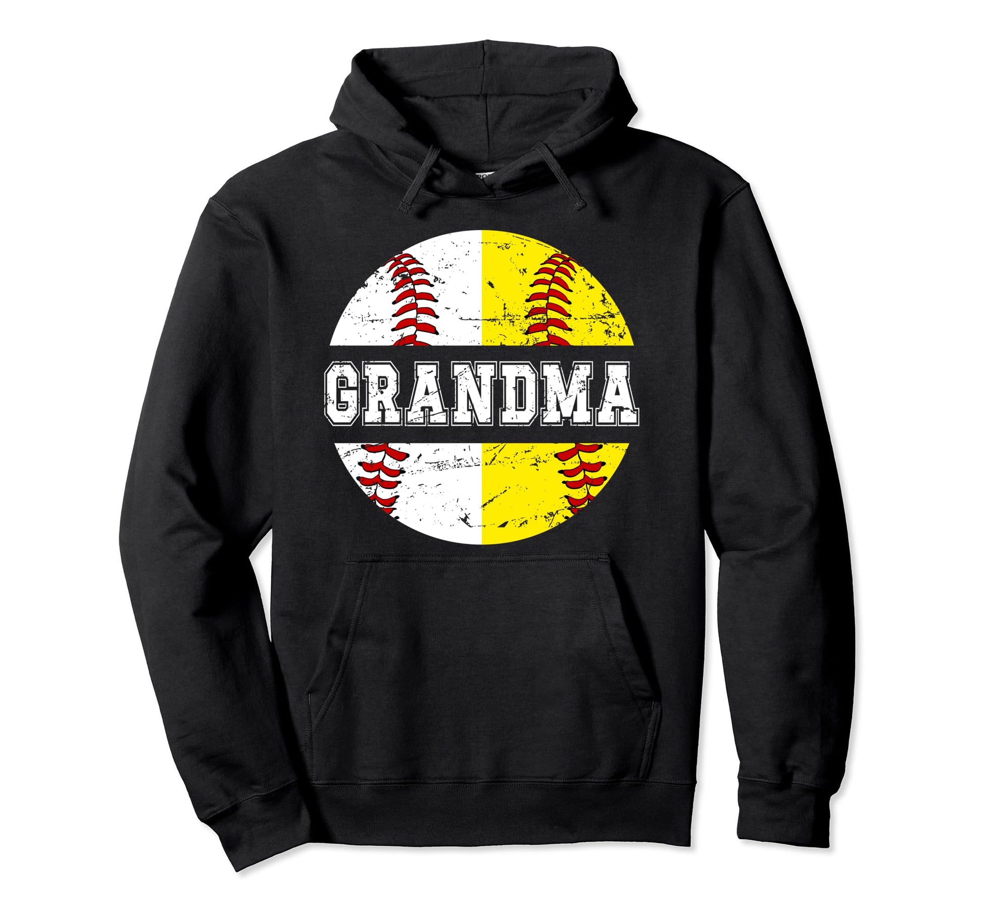 Baseball Softball Grandma Softball Hoodie - Fun Novelty Design Men Women - T-Shirt, Sweatshirt, Hoodie