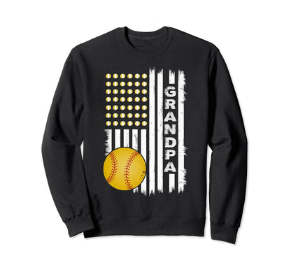 Baseball Grandpa Grandfather Sweatshirt - Minimalist Print Men Women - T-Shirt, Sweatshirt, Hoodie