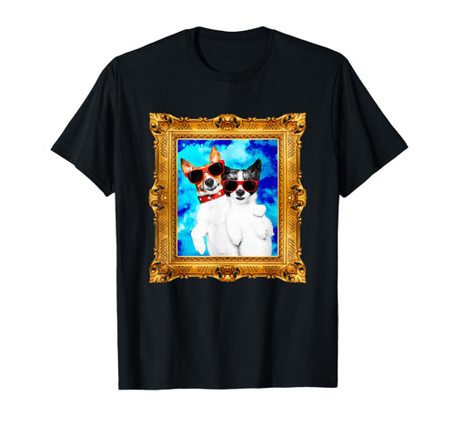 Funny Dogs Portrait Retrowave T-Shirt - Casual Everyday Wear Unisex - T-Shirt, Sweatshirt, Hoodie