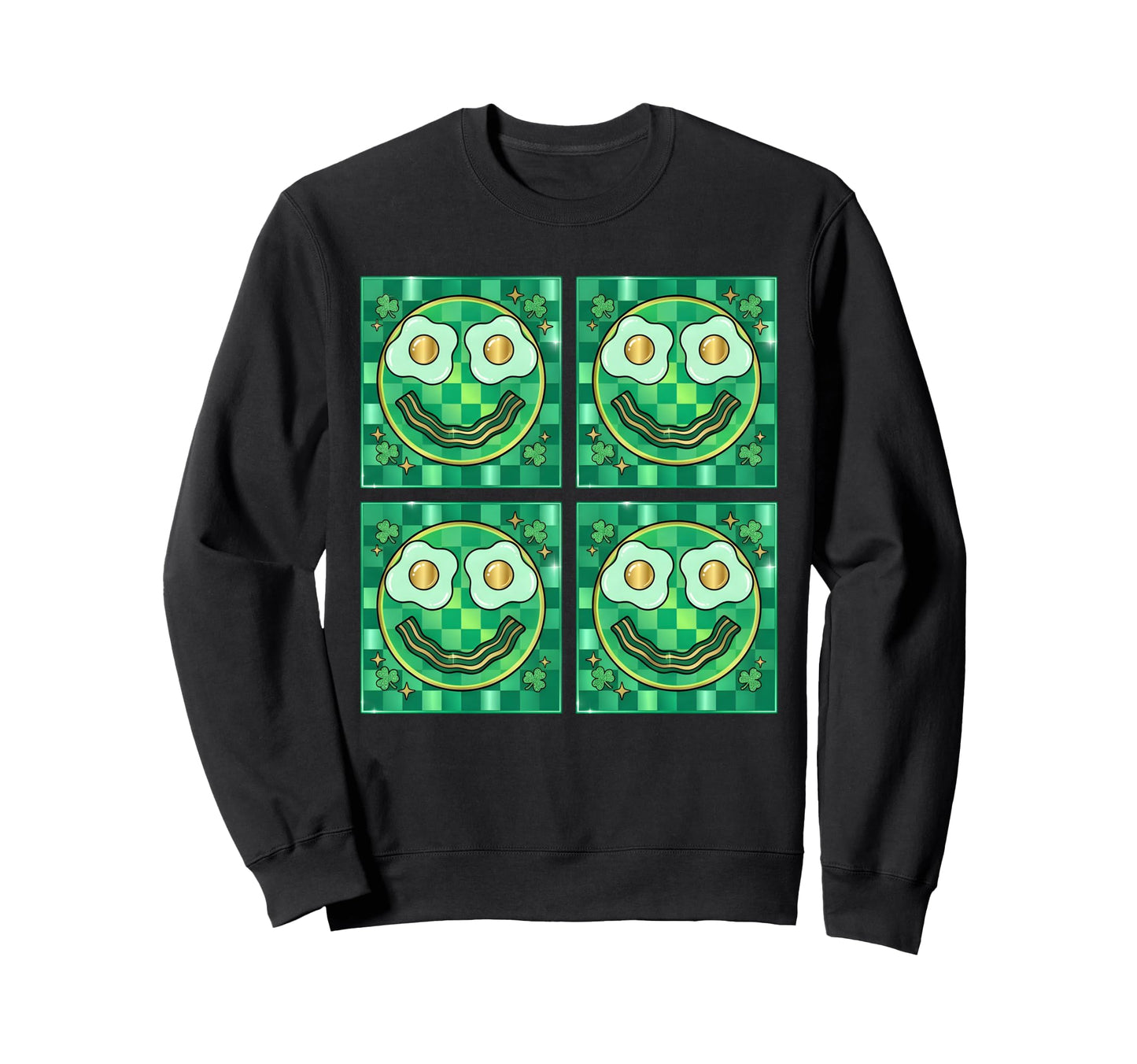 Green Face Eggs And Bacon Sweatshirt - Aesthetic Graphic Men Women - T-Shirt, Sweatshirt, Hoodie