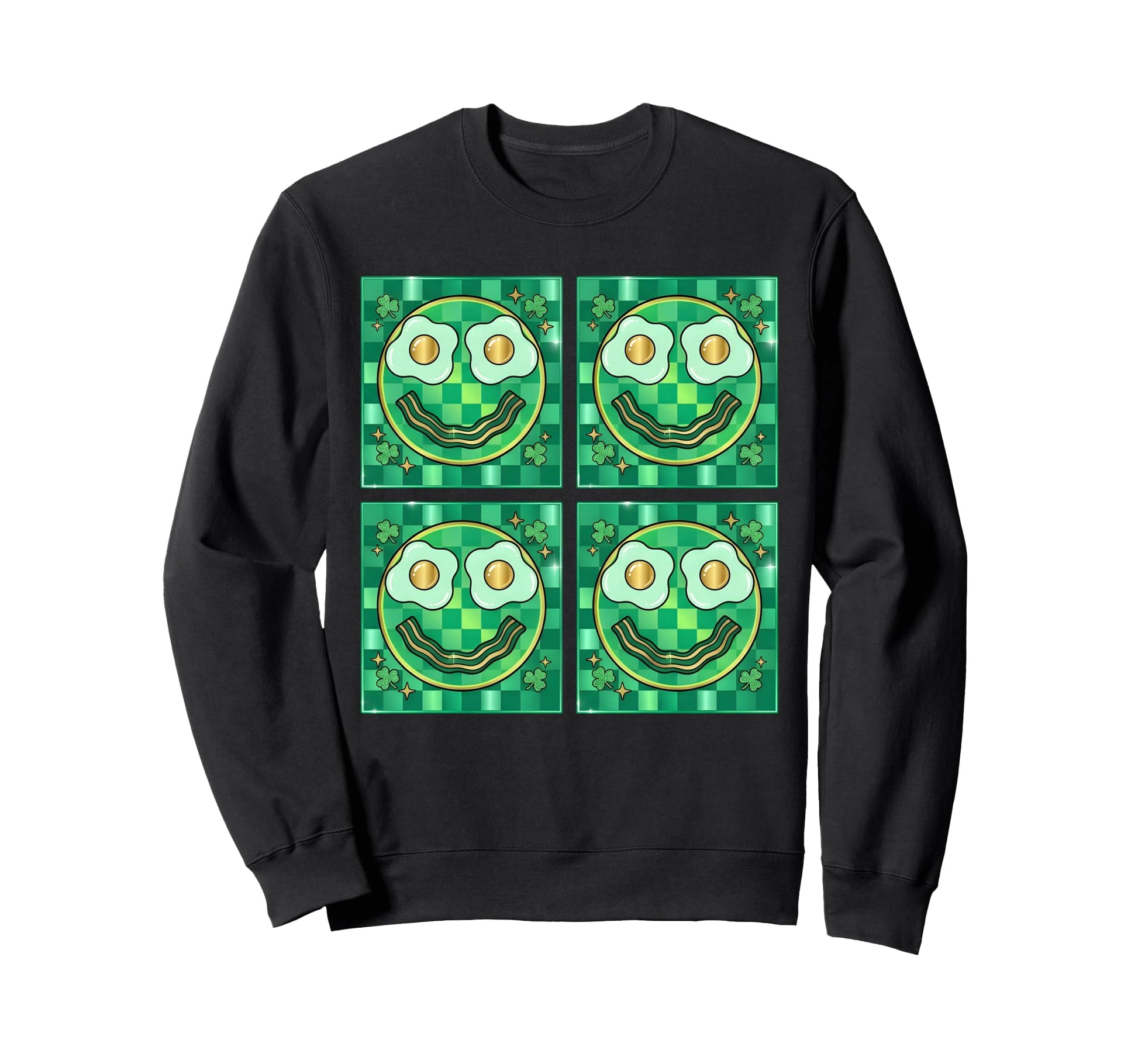 Green Face Eggs And Bacon Sweatshirt - Aesthetic Graphic Men Women - T-Shirt, Sweatshirt, Hoodie