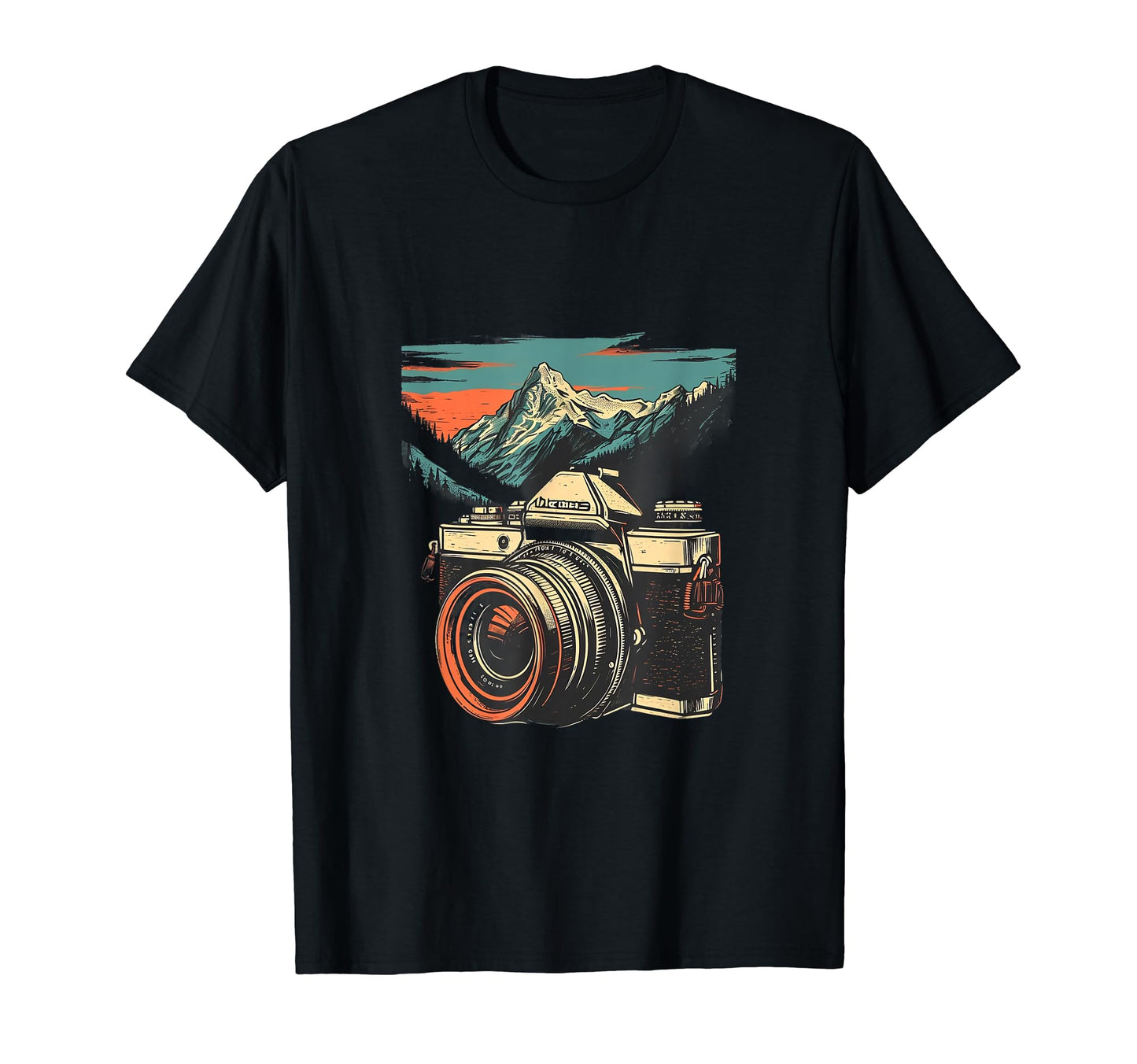 Photography Camera Mountain Nature T-Shirt - Custom Art Print Men Women - T-Shirt, Sweatshirt, Hoodie