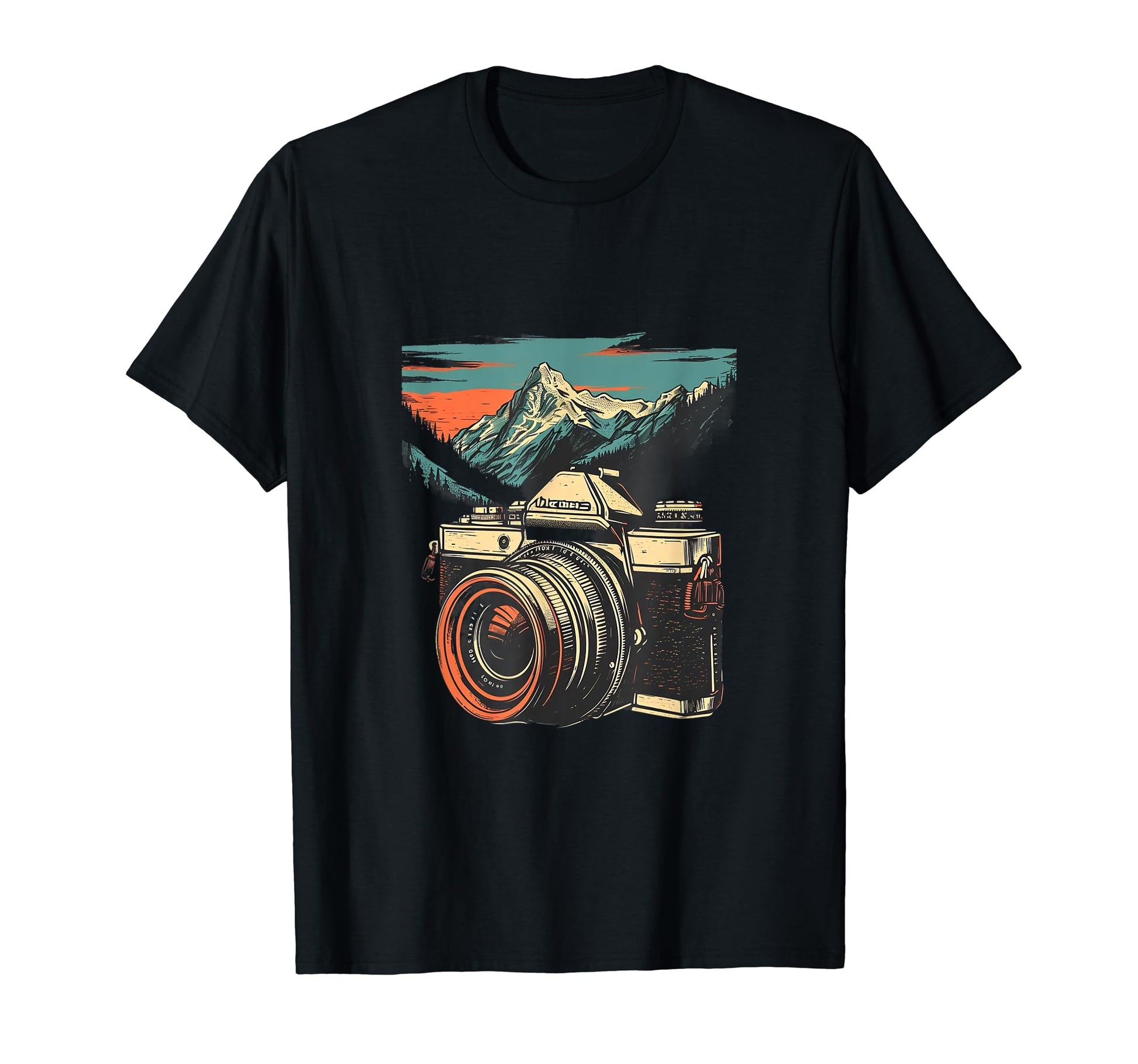 Photography Camera Mountain Nature T-Shirt - Custom Art Print Men Women - T-Shirt, Sweatshirt, Hoodie