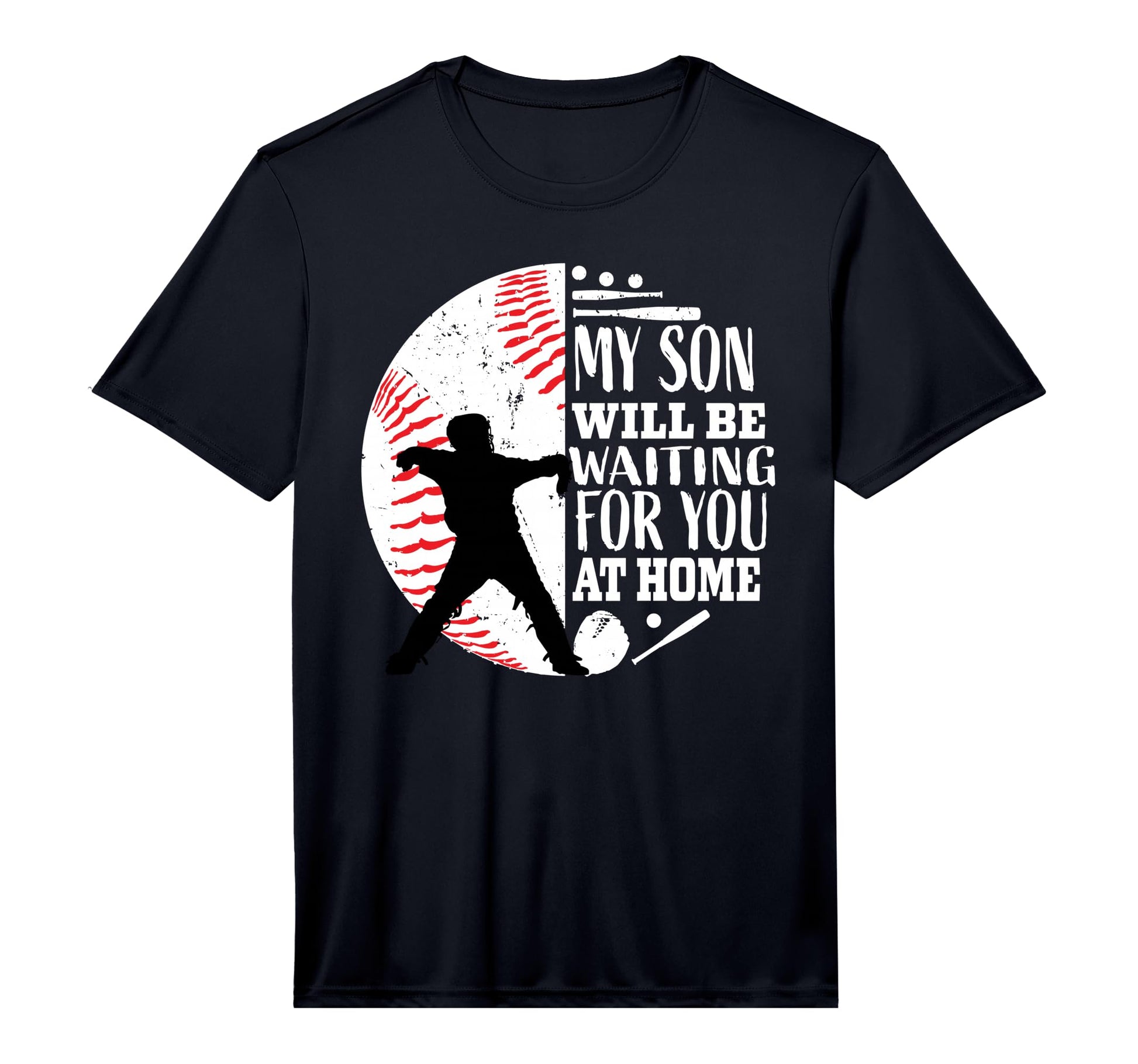 Mens Baseball Catcher Mom Dad Son T-Shirt - Unique Graphic for Adults - T-Shirt, Sweatshirt, Hoodie