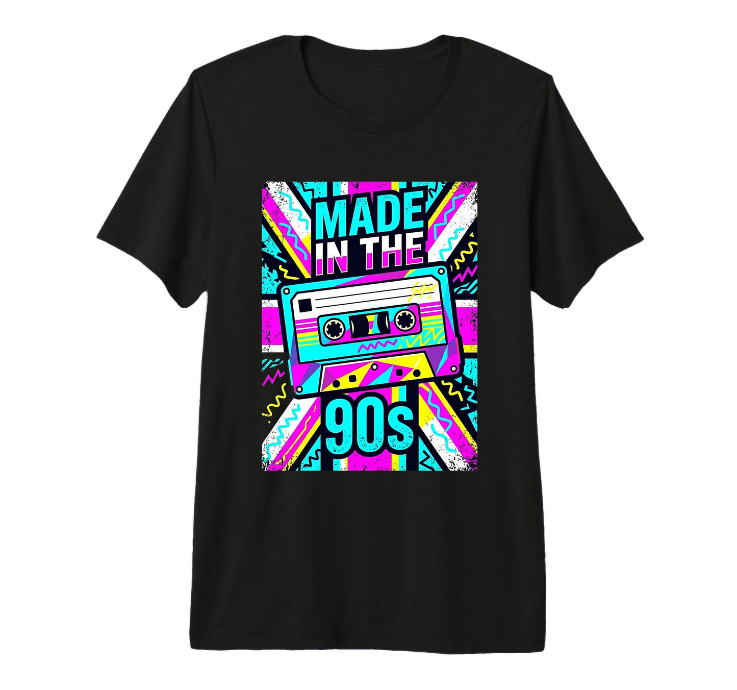 90S Cassette Tape Geometric T-Shirt - Casual Everyday Wear Men Women - T-Shirt, Sweatshirt, Hoodie