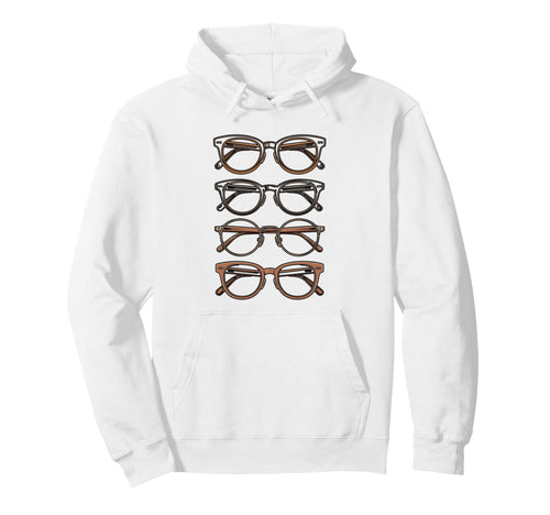 Rainbow Eyeglass Frames Stack Minimal Hoodie - Minimalist Print for Adults - T-Shirt, Sweatshirt, Hoodie