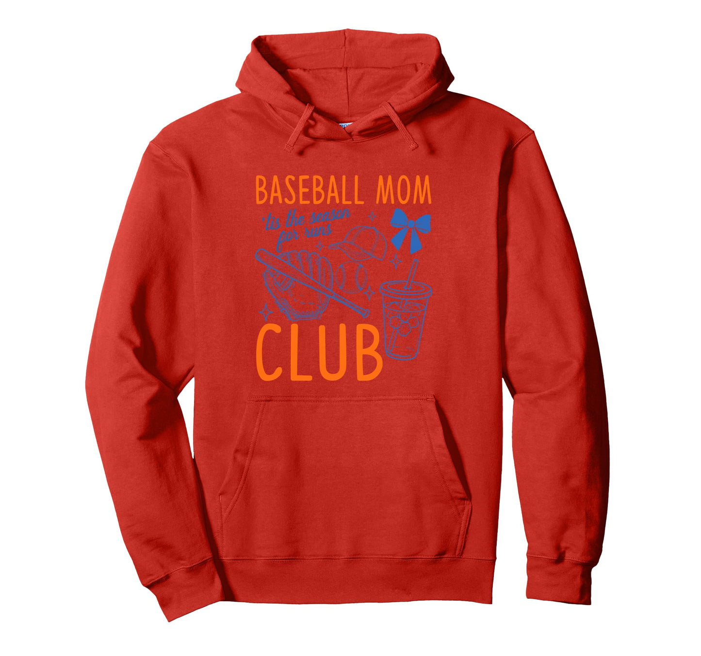 Baseball Mom Club Tis Season Runs Funny Hoodie - Trendy Graphic Men Women - T-Shirt, Sweatshirt, Hoodie