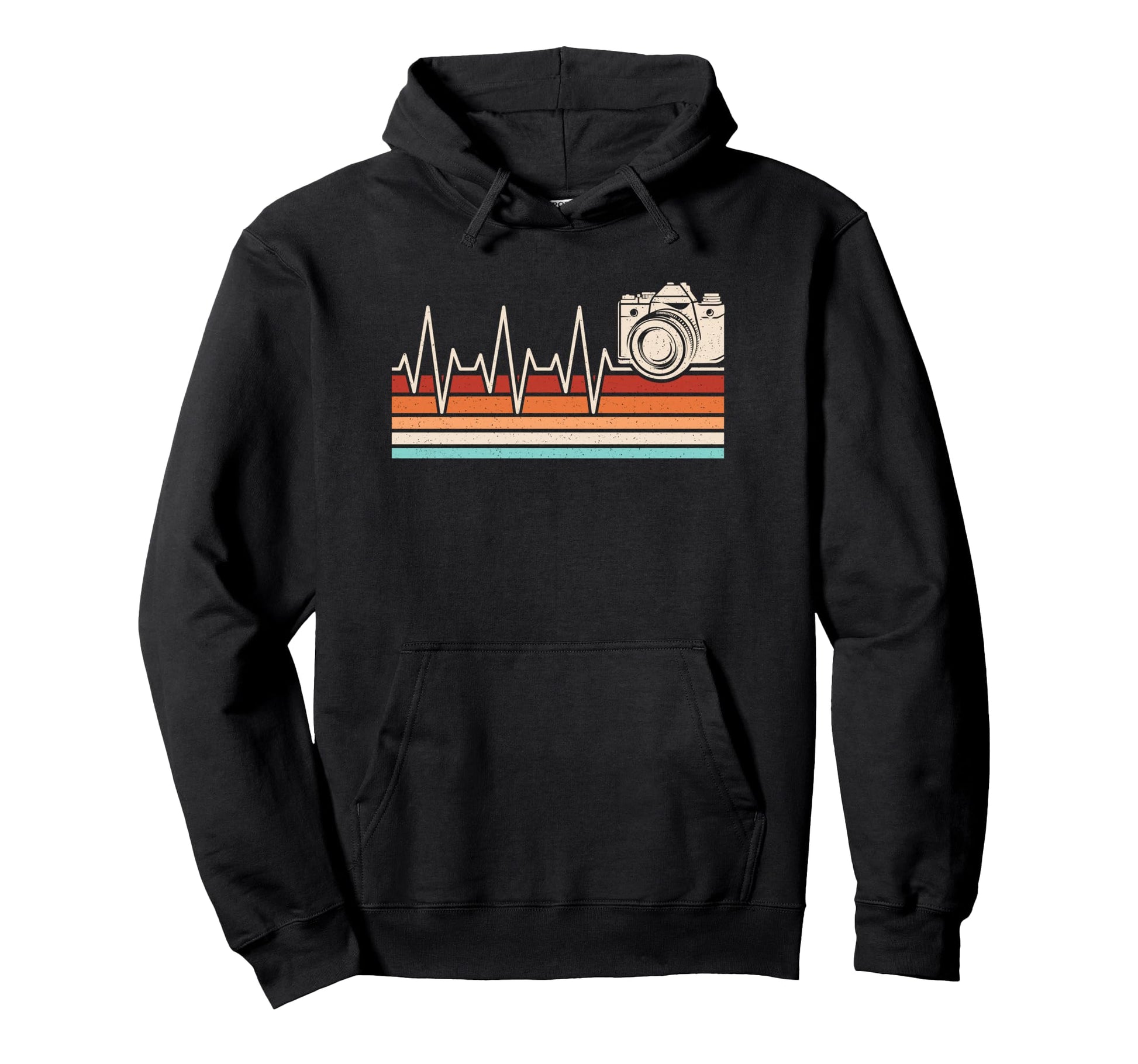 Photography Heartbeat Camera Hoodie - Streetwear Style for Adults - T-Shirt, Sweatshirt, Hoodie