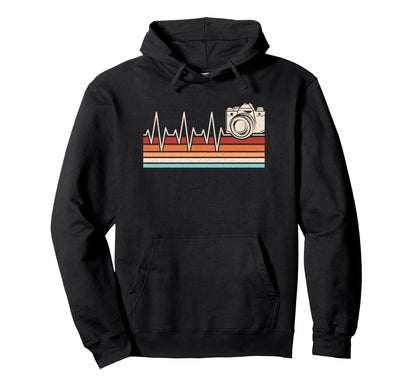 Photography Heartbeat Camera Hoodie - Streetwear Style for Adults - T-Shirt, Sweatshirt, Hoodie