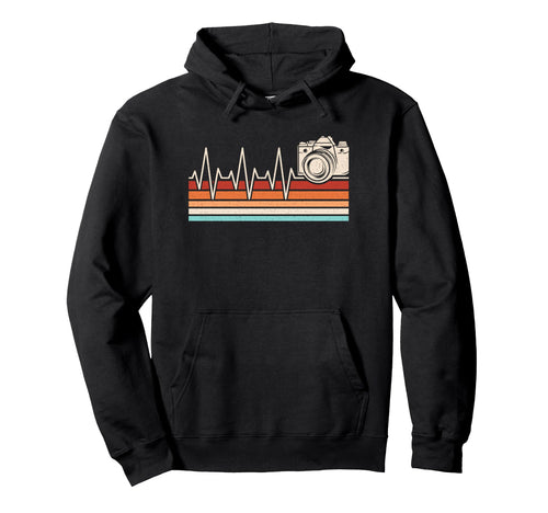 Photography Heartbeat Camera Hoodie - Streetwear Style for Adults - T-Shirt, Sweatshirt, Hoodie