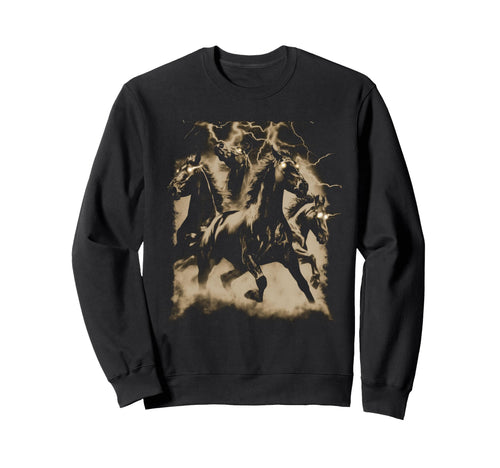 Horse Lightning 80S 90S Western Grunge Sweatshirt - Custom Art Print Unisex - T-Shirt, Sweatshirt, Hoodie